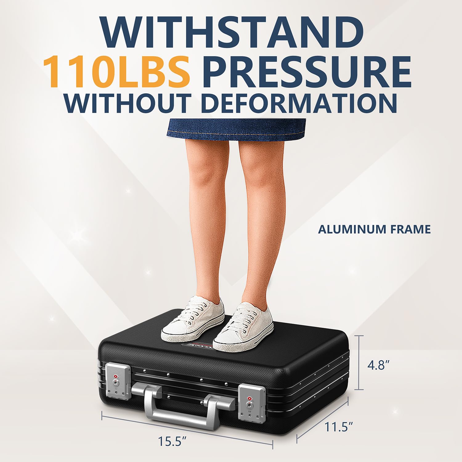 COLCASE Fireproof Document Box with Aluminum Frame - Ultra Hard Box