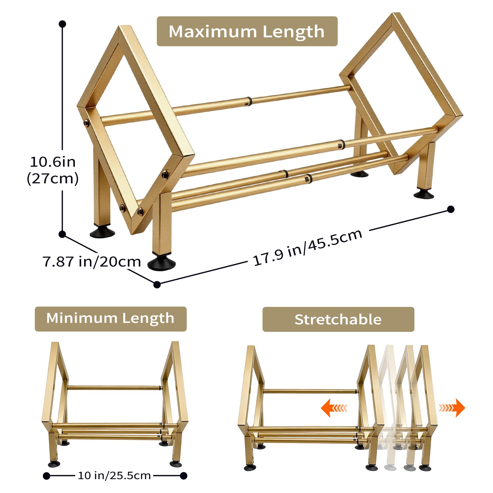Expandable Desktop Bookshelf Organizer, Small Tabletop Book Storage Rack, Portable Mini Bookcase