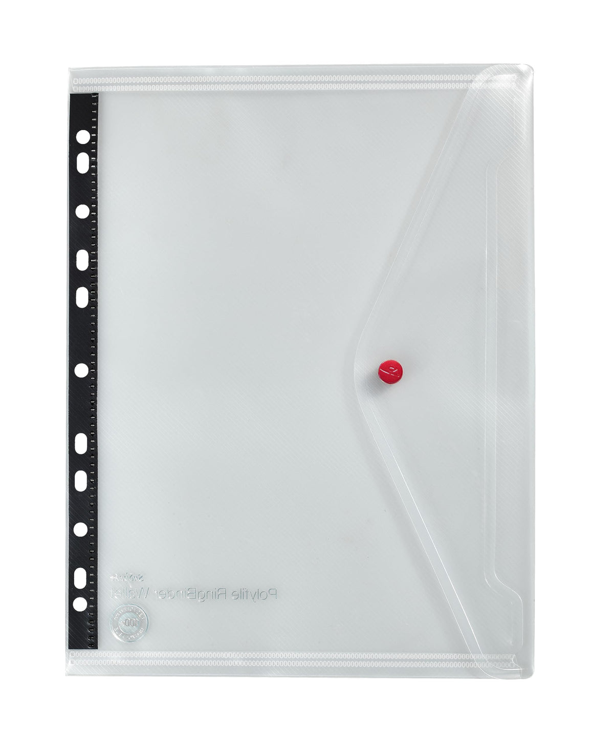 Snopake A4 Polyfile RingBinder Popper Wallet – Clear [Pack of 5] Ref: 12566