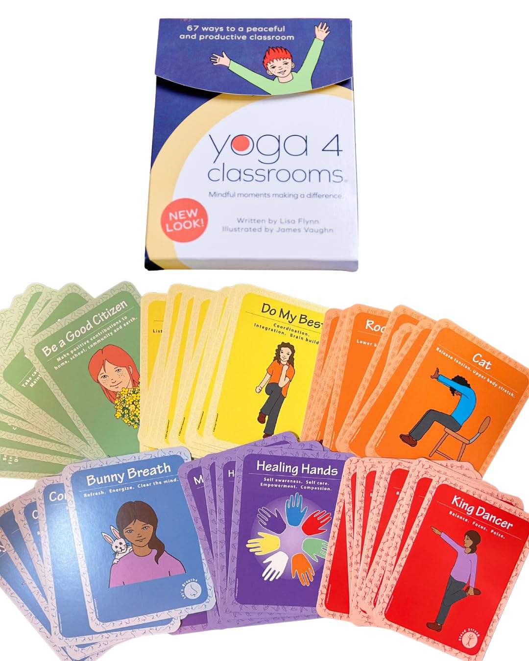 Yoga 4 Classrooms Activity Card Deck - Activities for Kids - Mindfulness - 67 Colorful Cards for