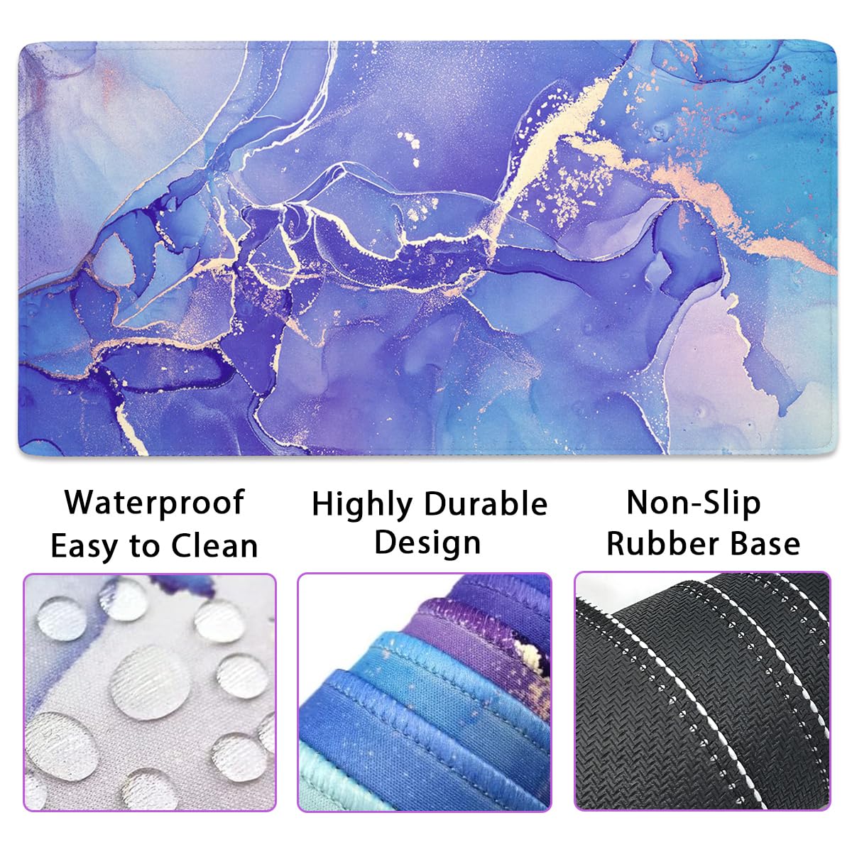 4-in-1 Gaming Mouse Pad Wrist Support Set，Desk Pad + Mouse Pad with Wrist Rest + Keyboard Wrist