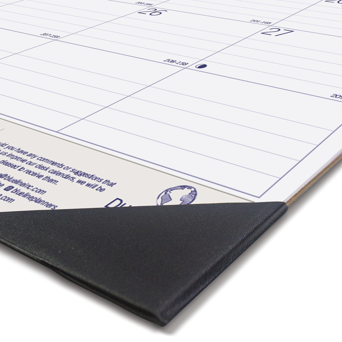 Blueline® DuraGlobe™ Academic Monthly Desk Pad Calendar, 13 Months, July 2024 to July 2025, 22" x