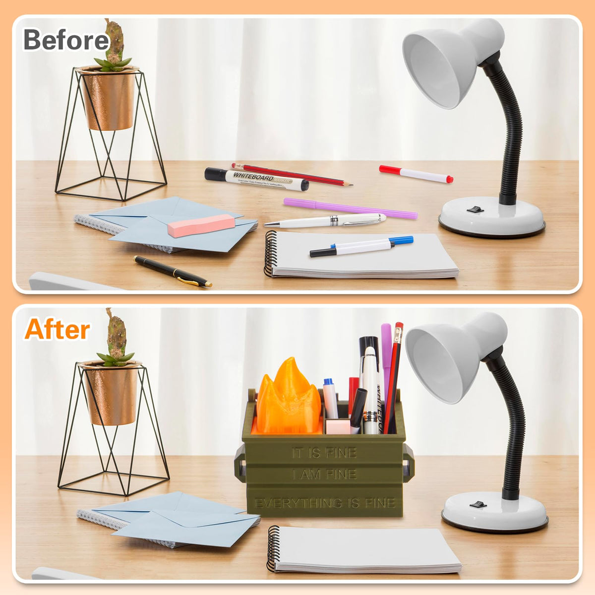 Dalycro Dumpster Fire Pencil Holder Fun Desk Accessories