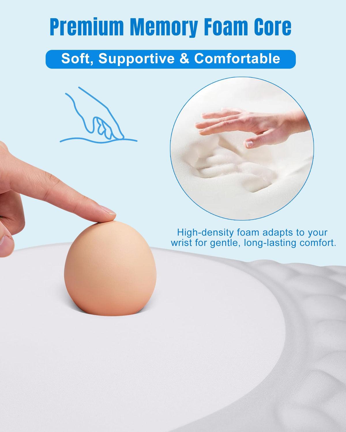 PVIPCZ Ergonomic Mouse Pad with Sloped Memory Foam Wrist Rest