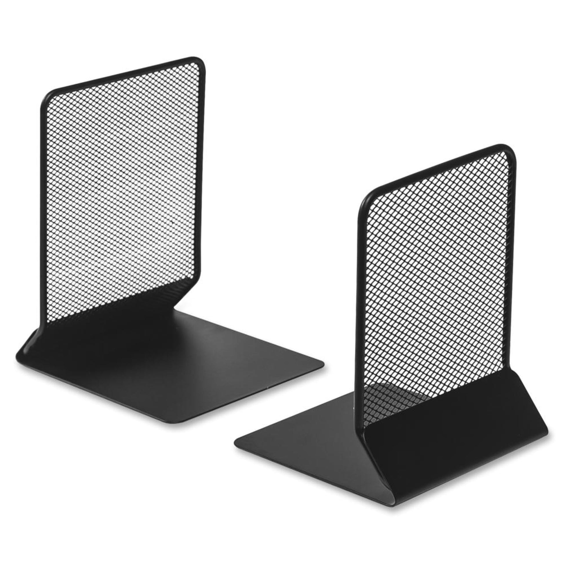 Lorell Black Mesh Bookend, 7" x 5.4" x 5.3"