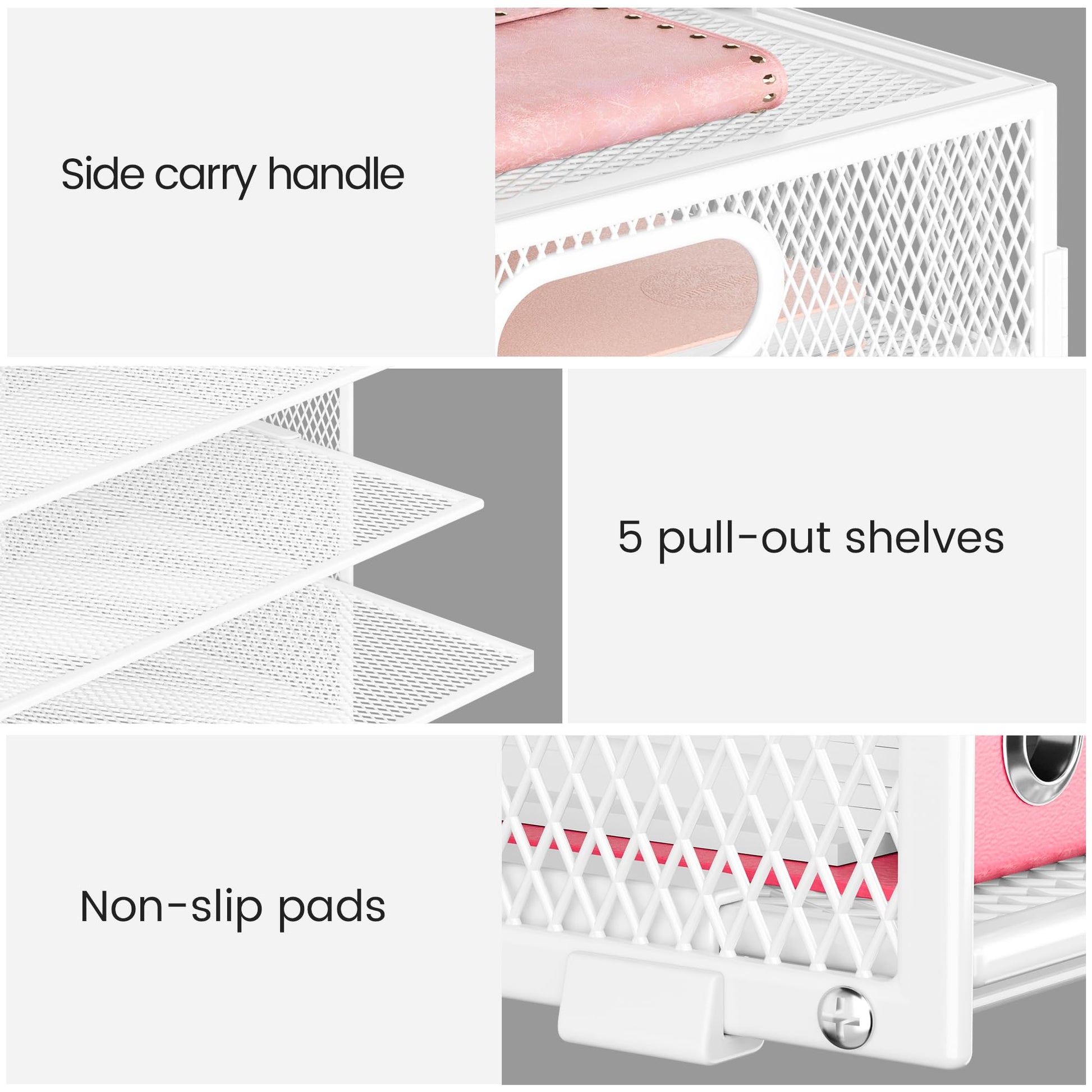Lavatino 8-Tier Letter Tray Desk Paper Organizer, Mesh File Tray Organizer for Desk, Office