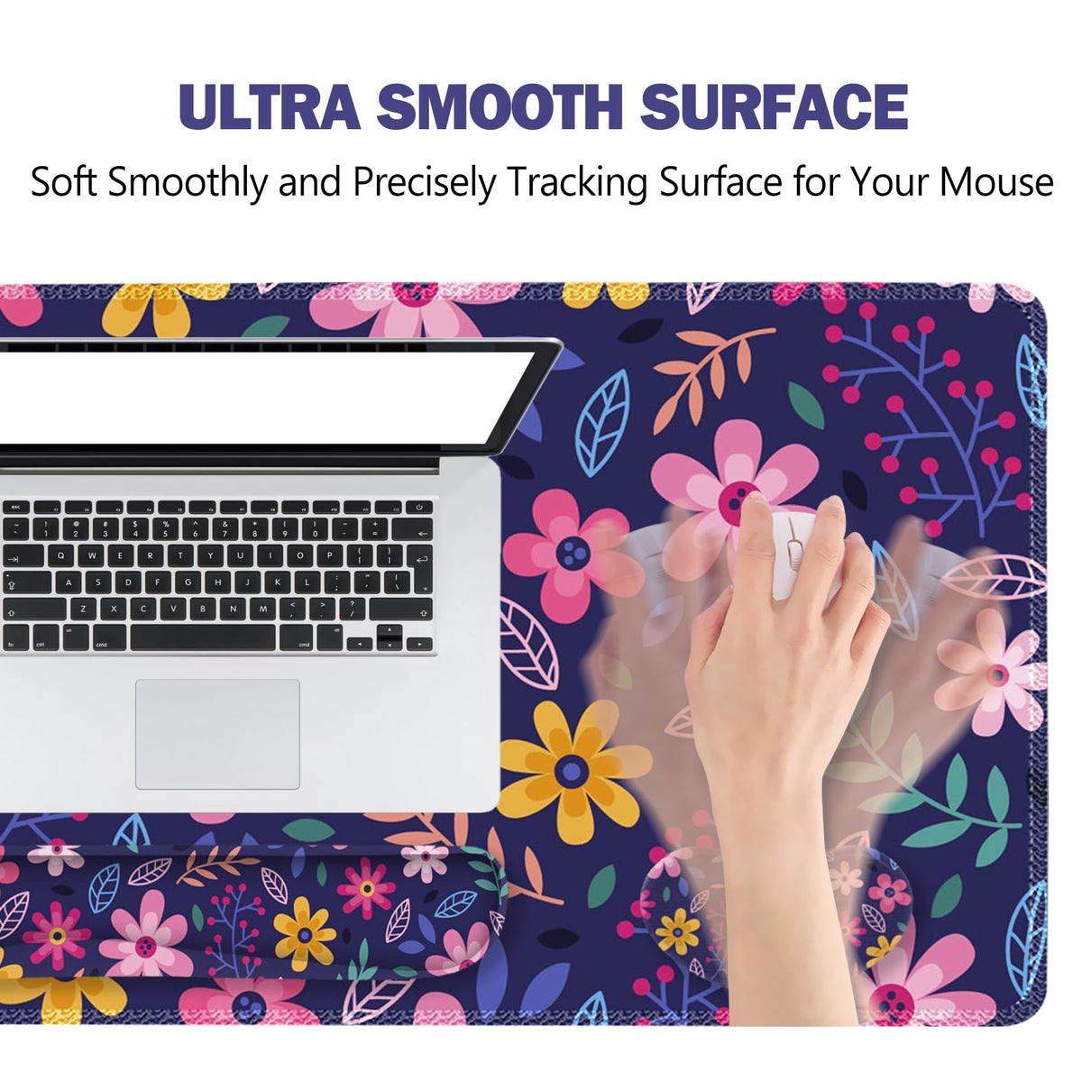 ToLuLu Extended Gaming Mouse Pad, Memory Foam Keyboard Mouse Wrist Rest Set