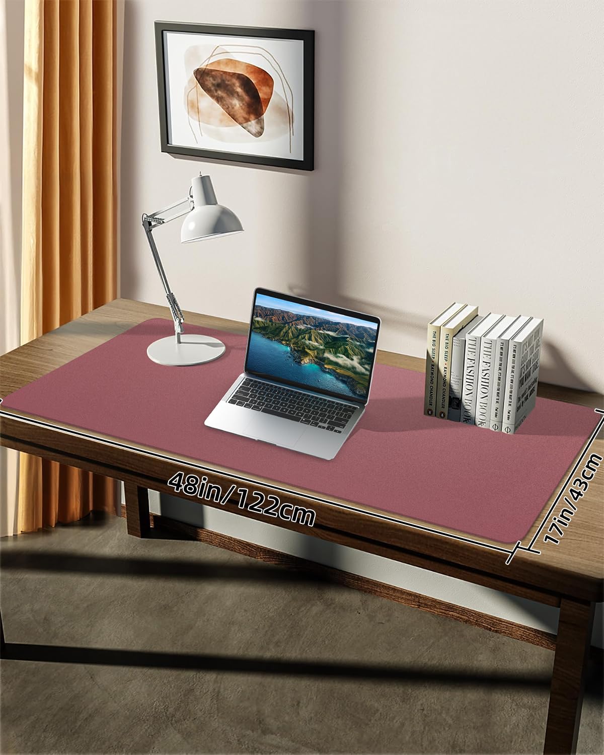 Leather Desk Pad Protector, Large Desk Mat, Mouse Pad, Non-Slip PU Leather Desk Blotter,Desk Cover