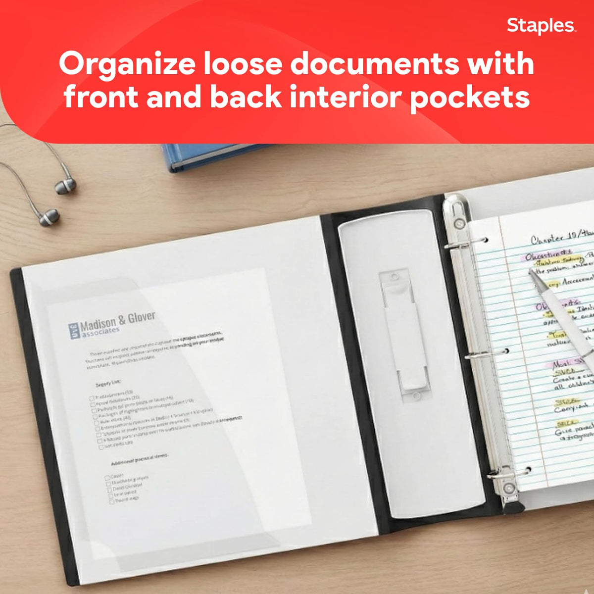 Staples Better Binder, 2 Inch 3-Ring, White, Heavy-Duty