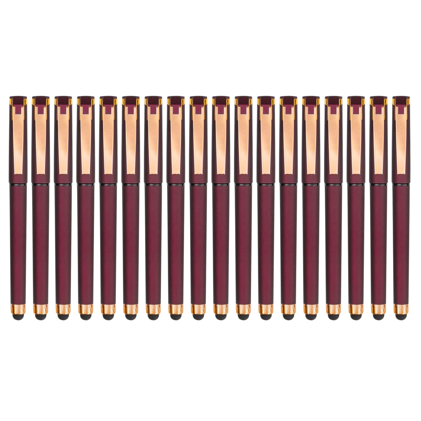 Linbsunne Black Gel Pens 0.7mm Medium Point Pen 2-in-1 Stylus