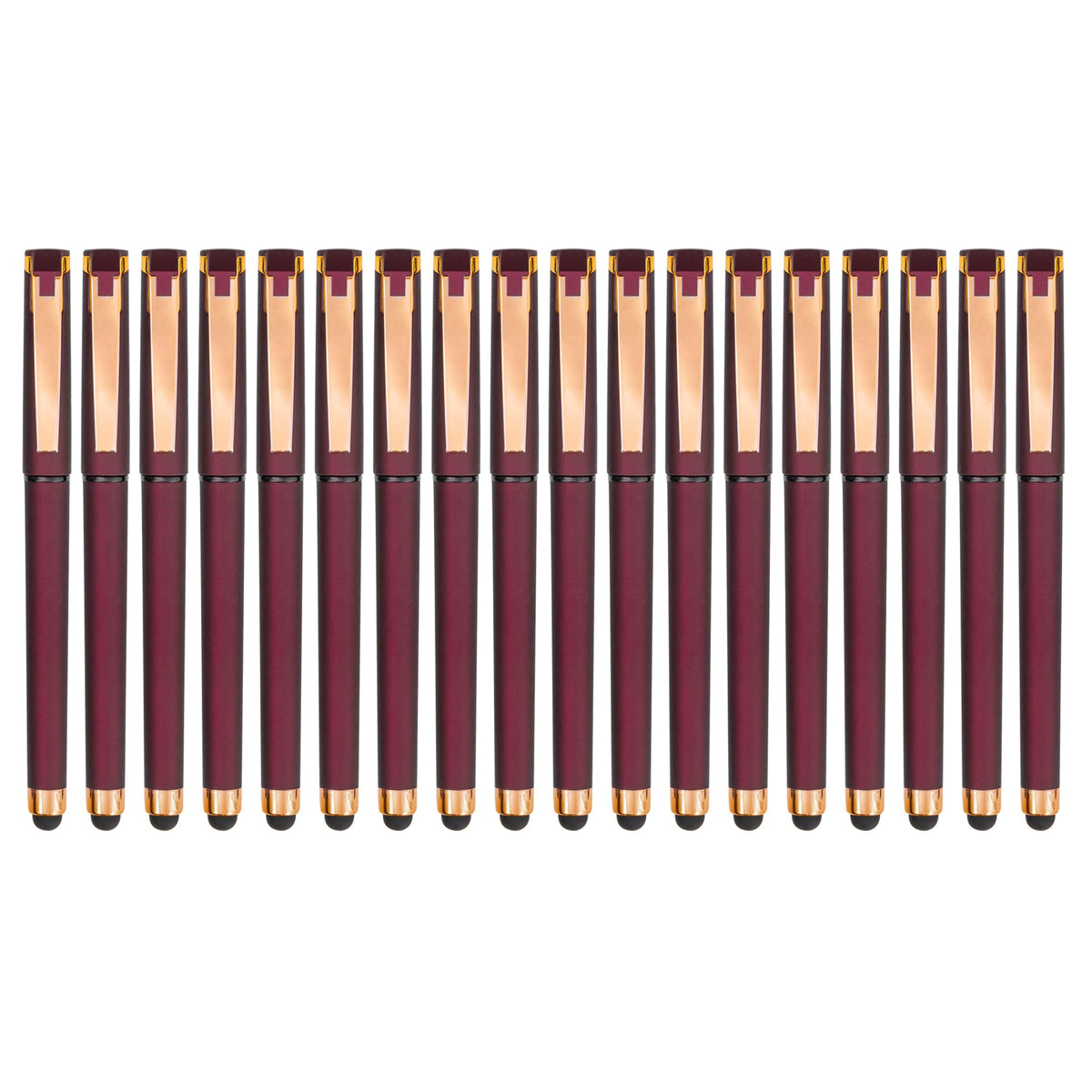 Linbsunne Black Gel Pens 0.7mm Medium Point Pen 2-in-1 Stylus