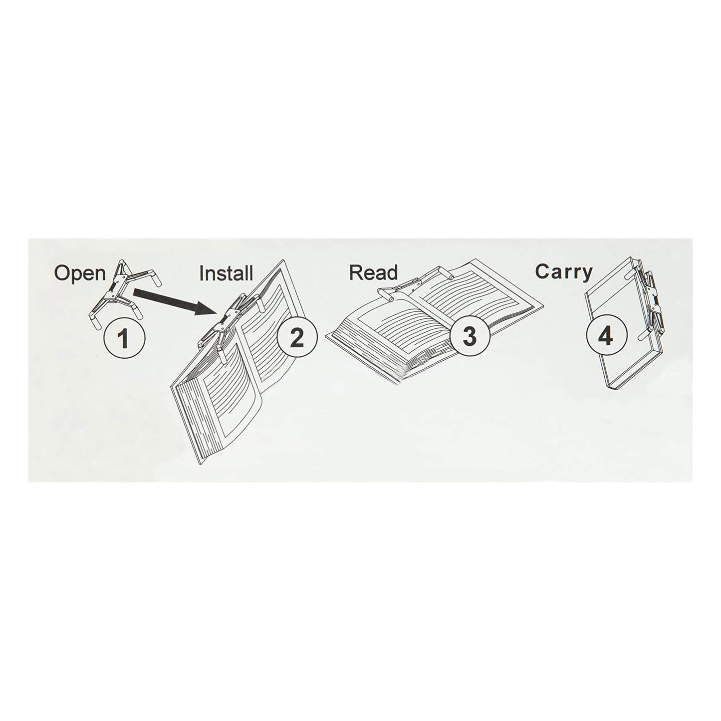 FlipKlip Portable Book Page Holder for Hands Free Reading in Bed, on the Go, on the Treadmill &