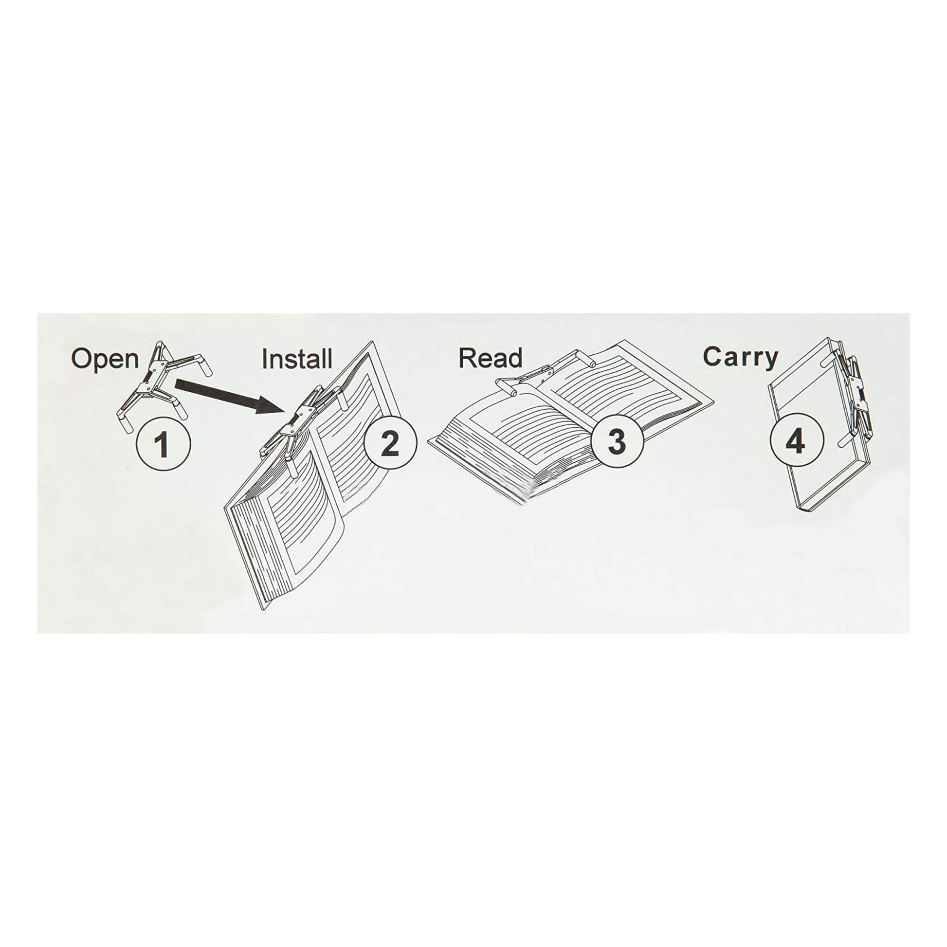 FlipKlip Portable Book Page Holder for Hands Free Reading in Bed, on the Go, on the Treadmill &