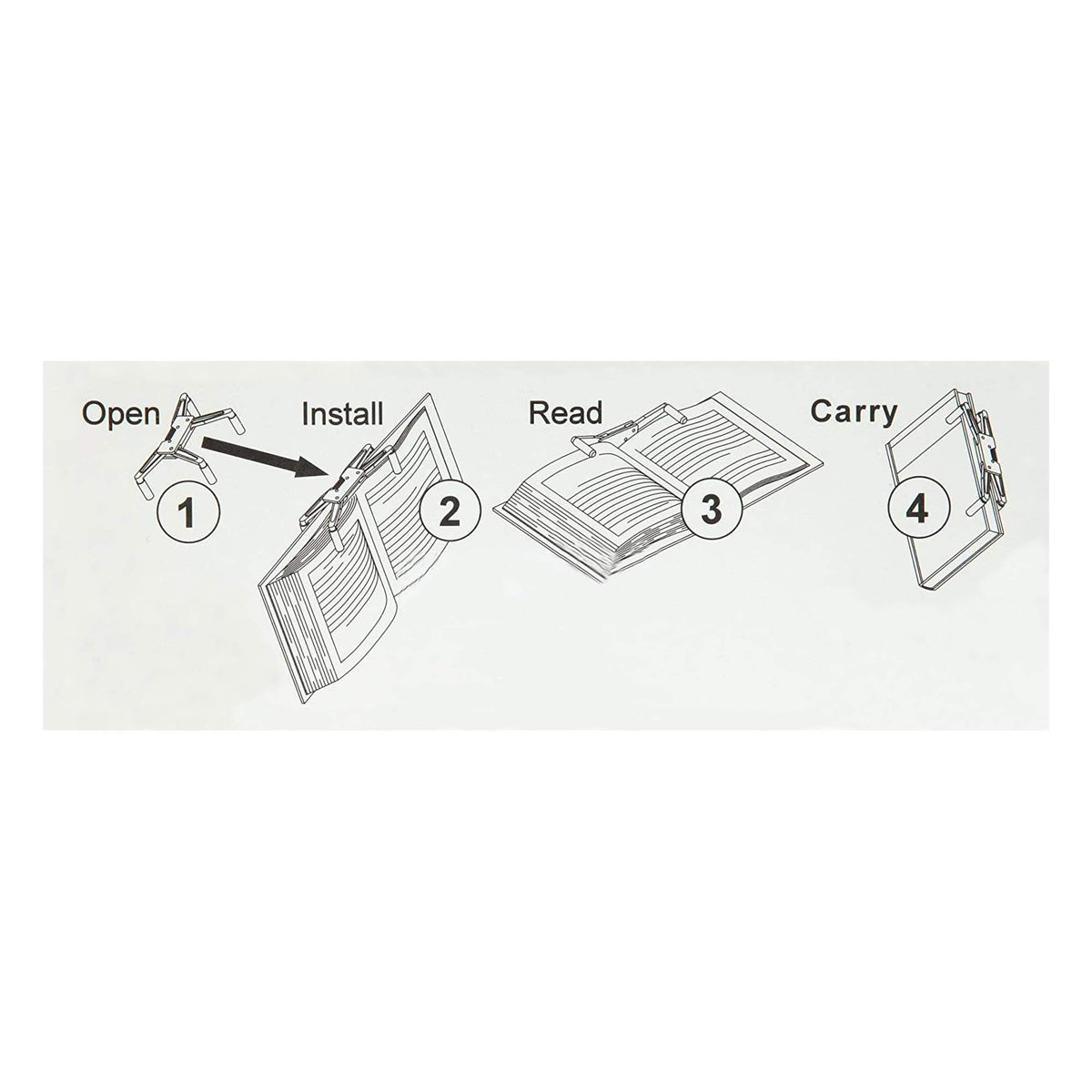 FlipKlip Portable Book Page Holder for Hands Free Reading in Bed, on the Go, on the Treadmill &