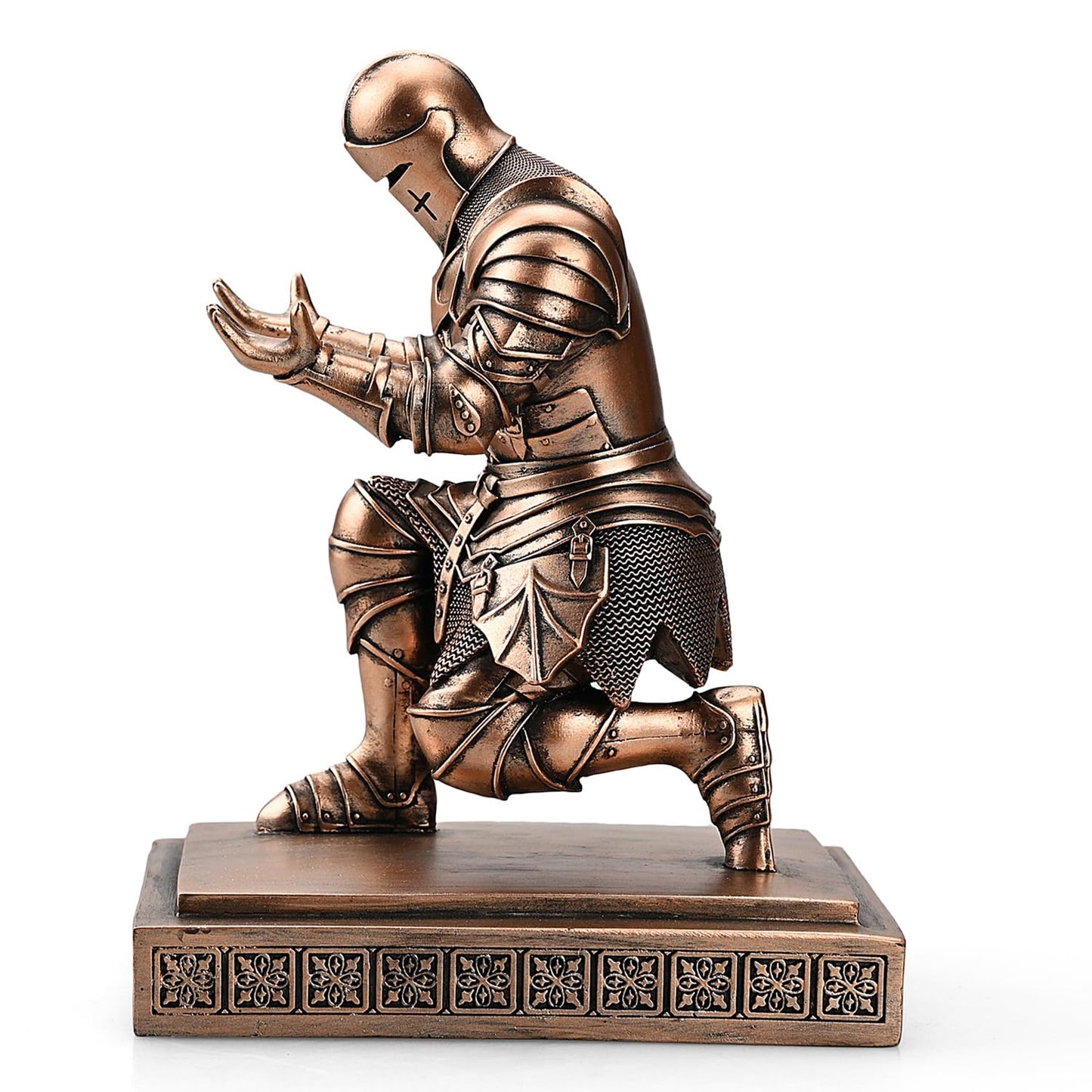 Medieval Warrior Knight Pen Holder Fun Desk Accessories Paperweight Copper