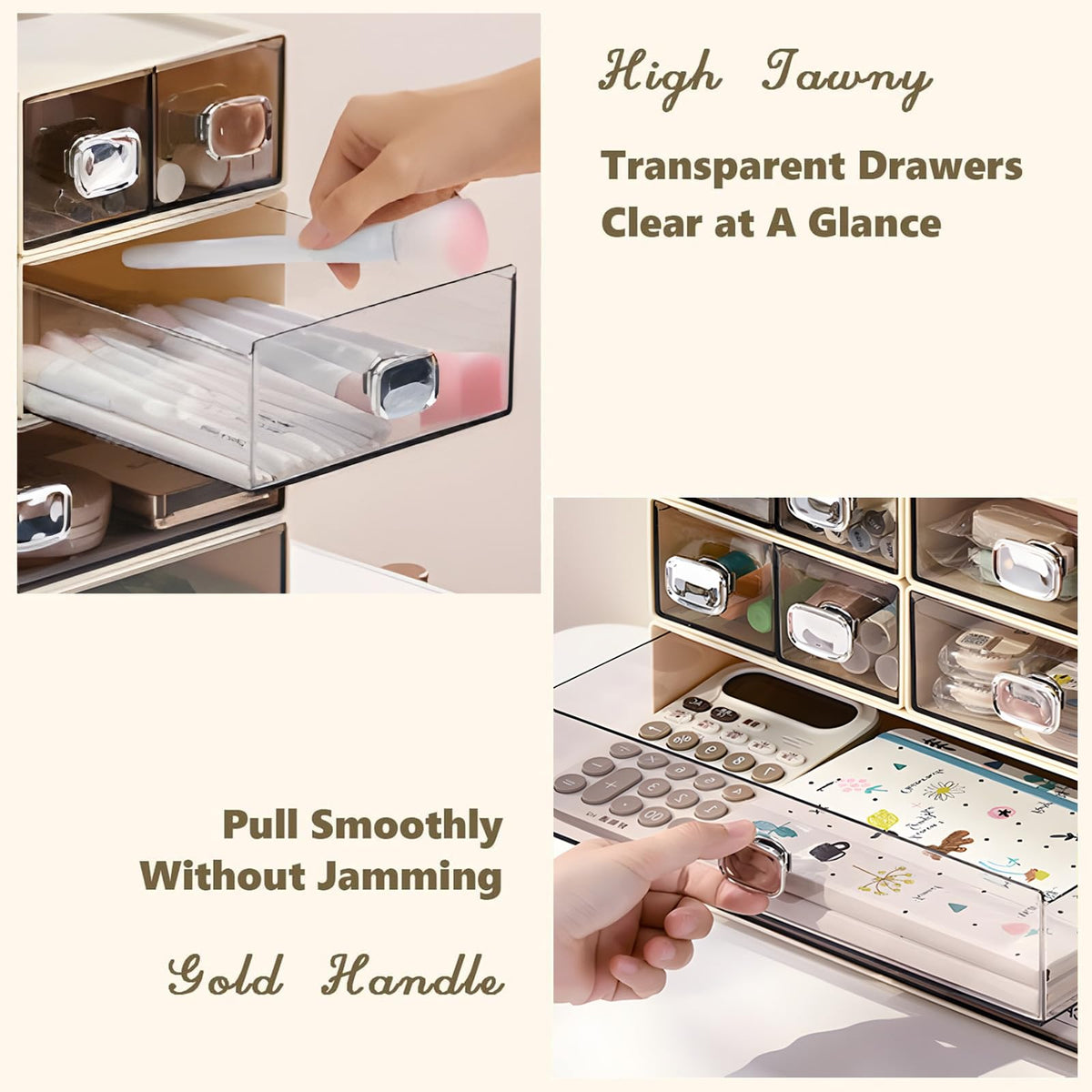 OSteed Desktop Storage Drawers, Plastic Countertop Printer Paper Organizer