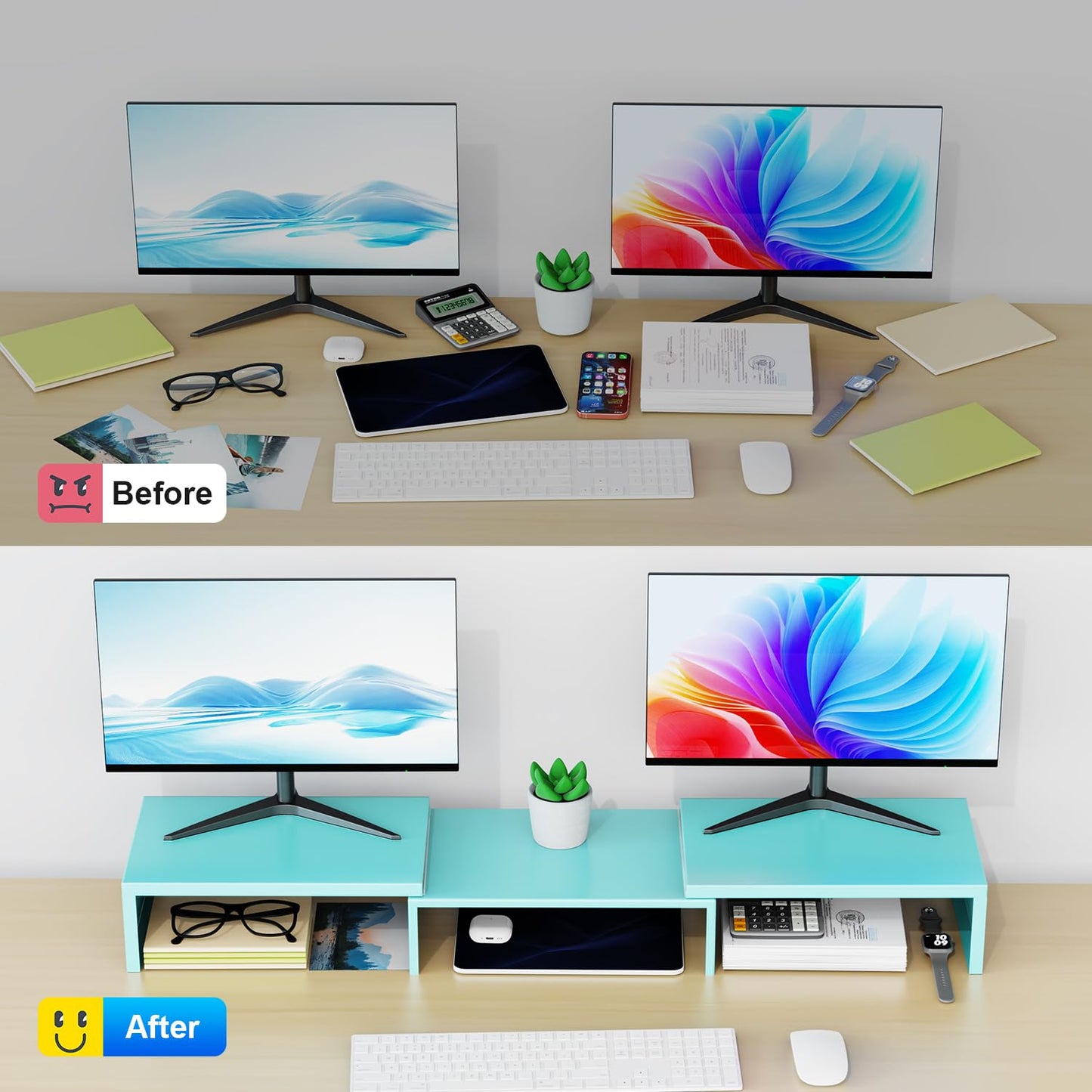 OUTIOE Dual Monitor Stand Riser