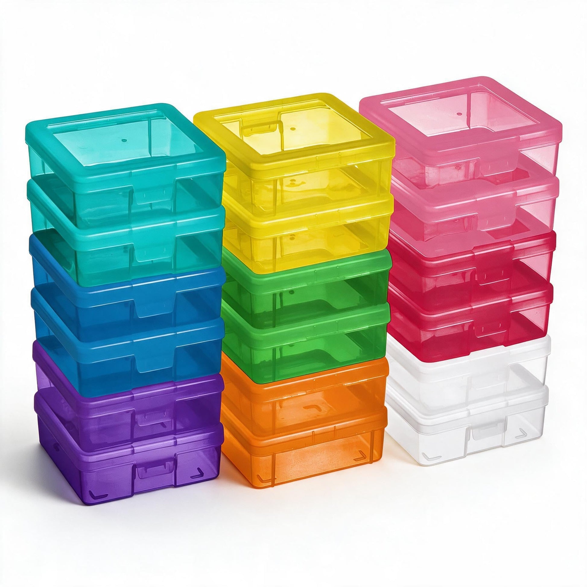 novelinks Plastic Small Storage Containers with Lids for Organizing