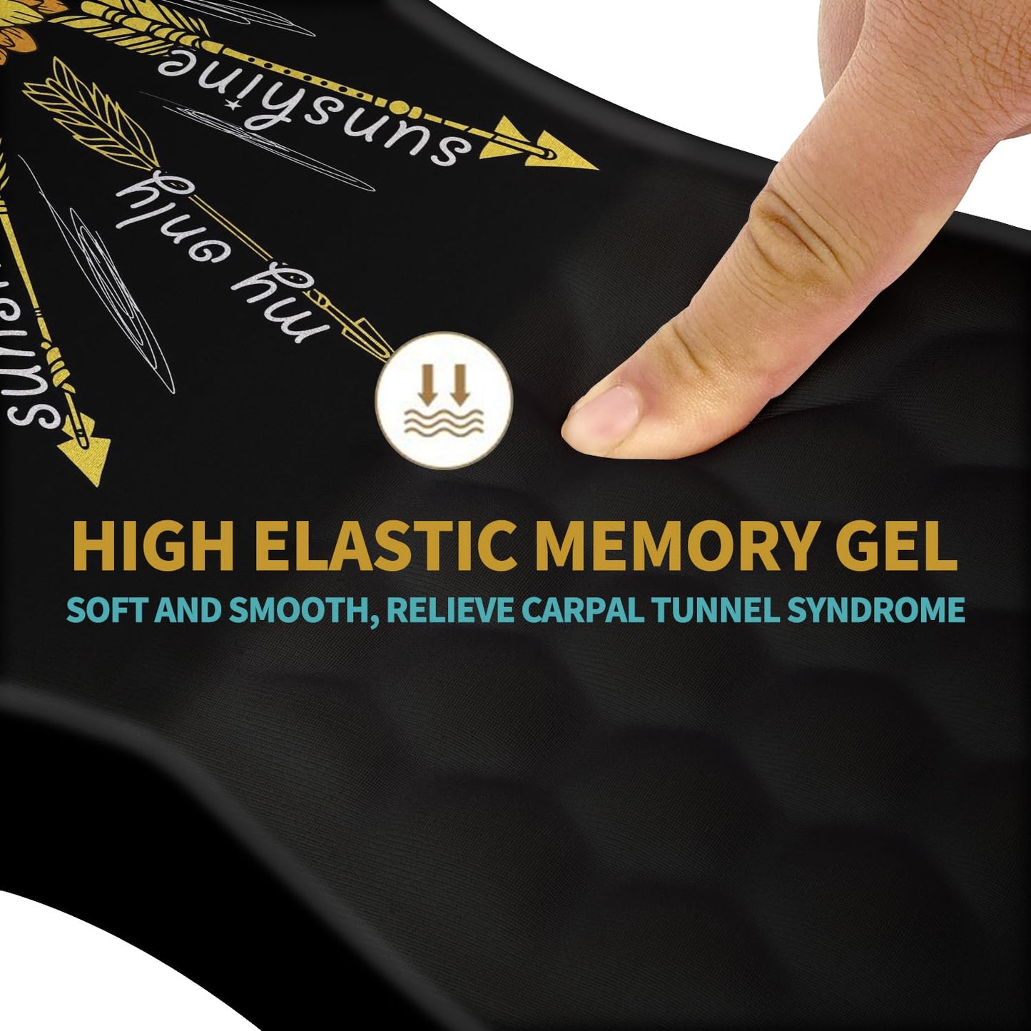 Hokafenle Ergonomic Mouse Pad Wrist Support with Massage Design, Wrist Rest Pain Relief Mousepad