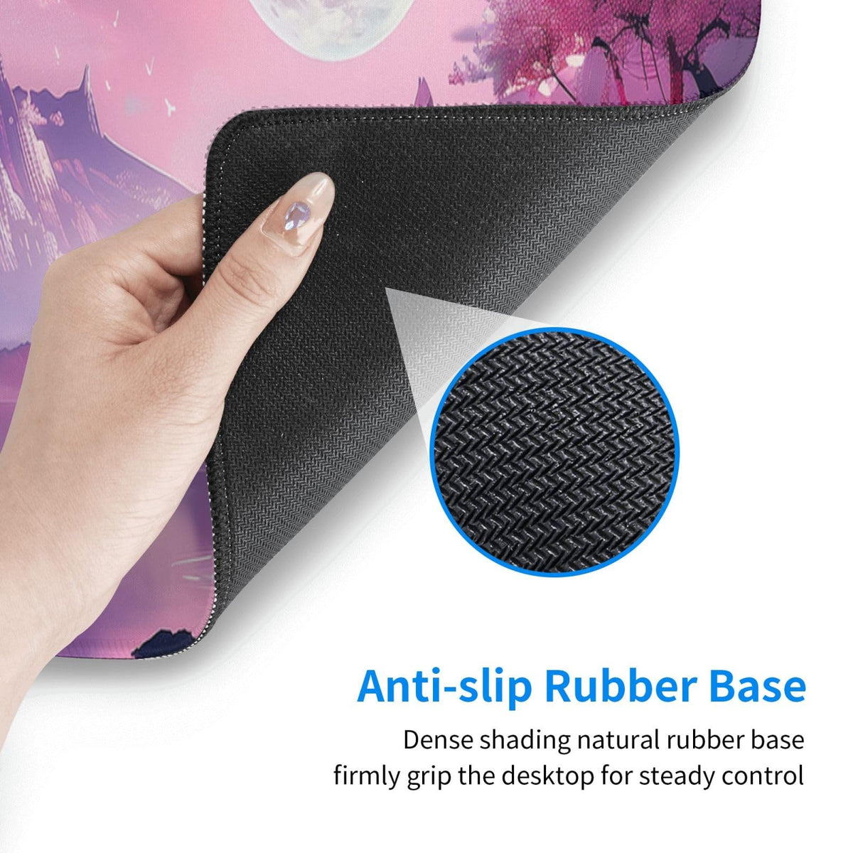 Gaming Mouse Pad Desk Pad,Extended Big Mouse Pad,31.5x11.8 Inch Long Computer Keyboard Mouse Mat