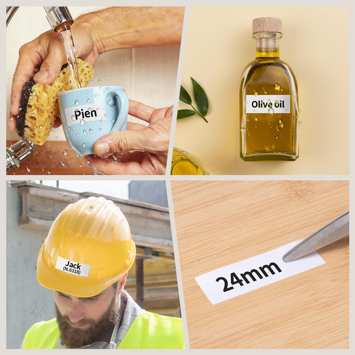 24mm TZE-251 Label Maker Tape Replacement for Brother P-Touch Label Tape
