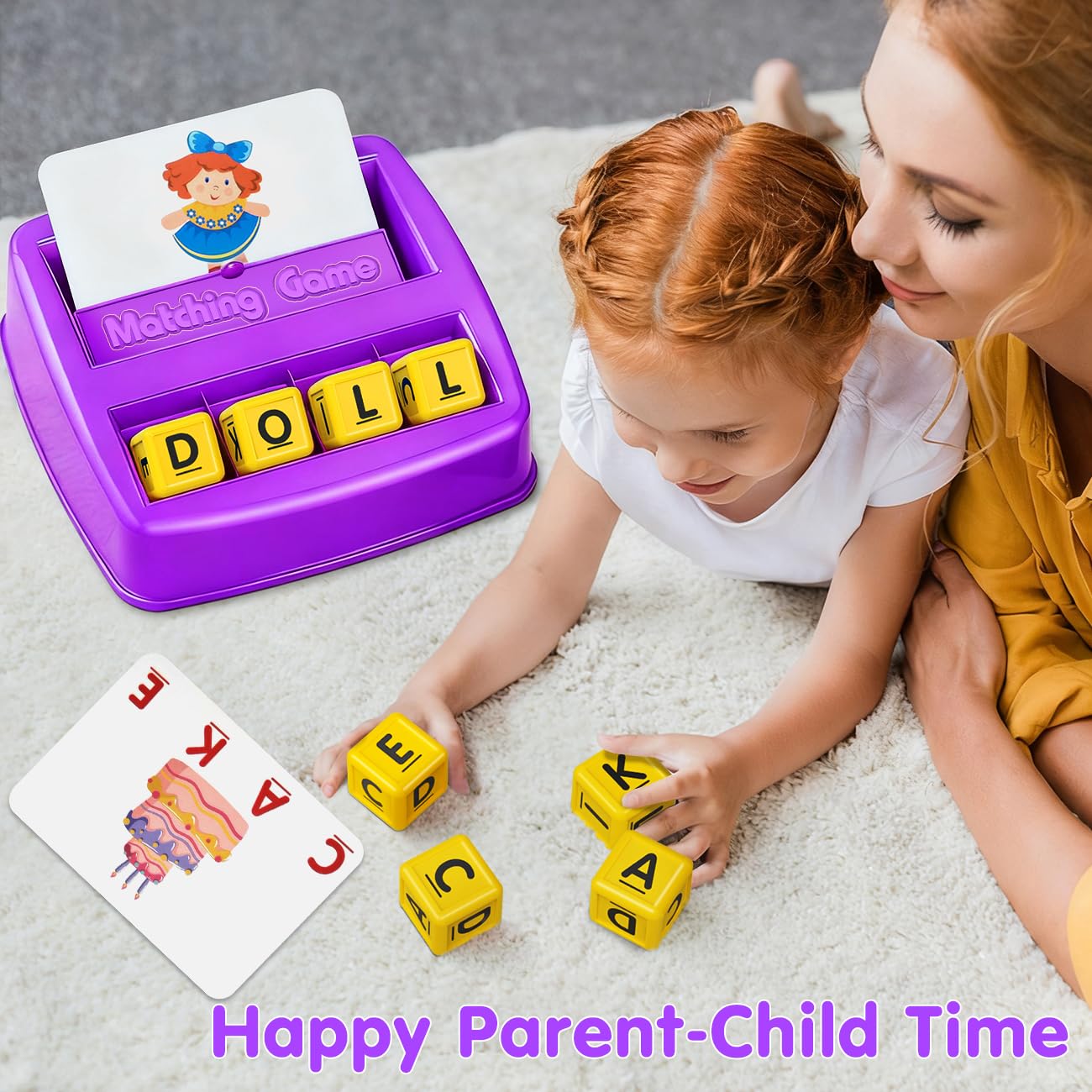 HahaGift Toddler Girl Toys Age 3 4 5 6 7，Matching Letter Game Preschool Learning Educational Toys