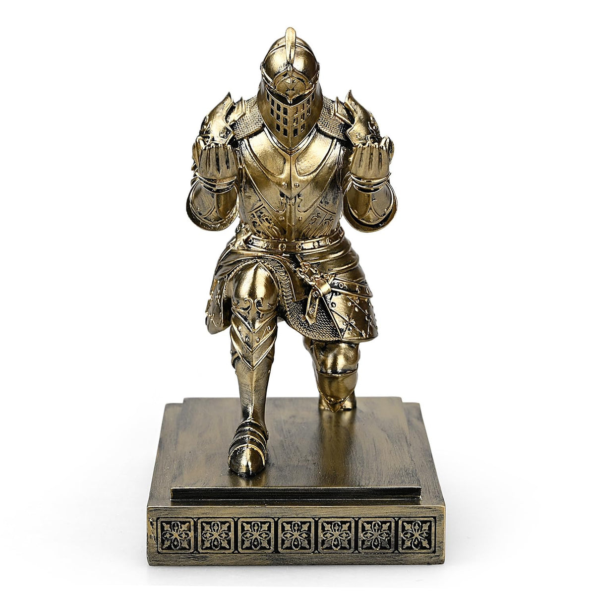 King's Guard Knight Pen Holder with a Letter Opener Desk Organizers Bronze