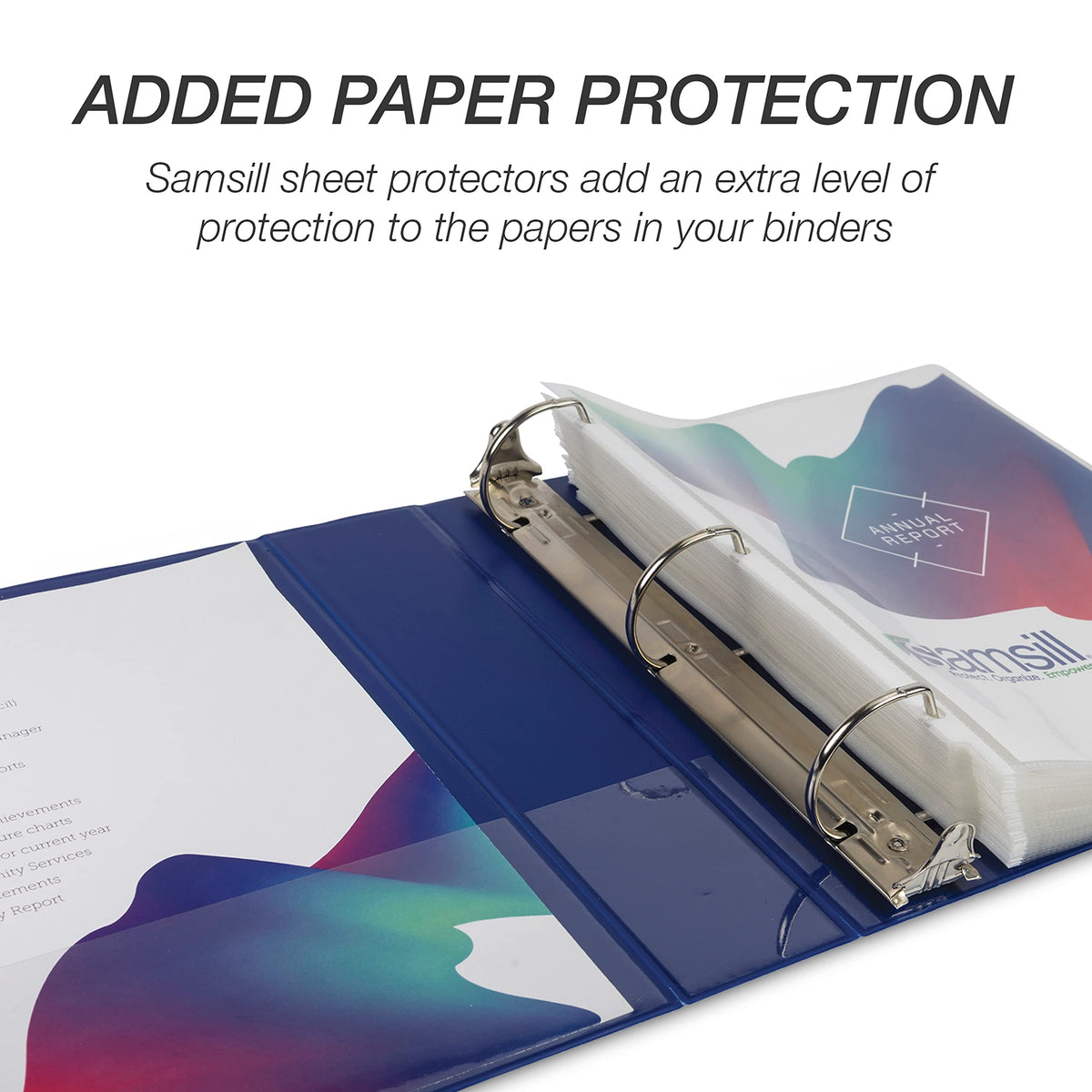 Samsill Durable 2 inch 3 Ring Binder, D Ring Binder, 100% Recycled Chipboard, Fashion Assortment, 4