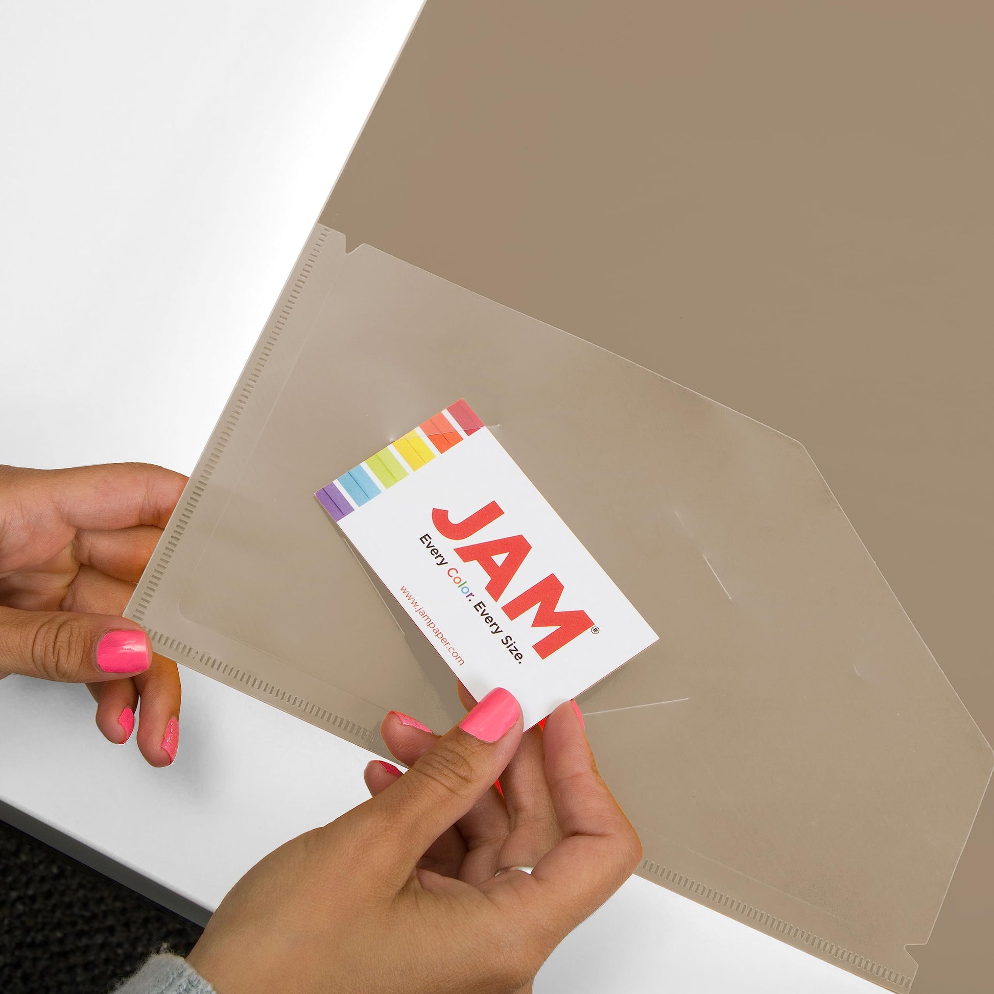 JAM PAPER Plastic 3 inch Binder - Smoke Grey 3 Ring Binder - Sold Individually