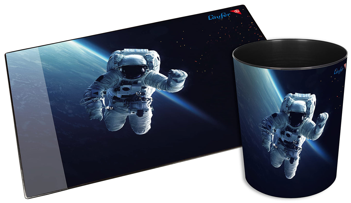 Läufer 46659 Astronaut Desk Mat, 53 x 40 cm, Non-Slip Desk Mat for Children, Accessories for