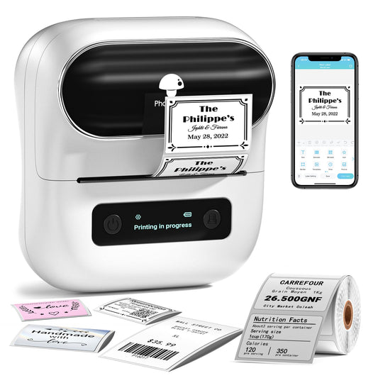 Phomemo M220 Label Maker, 3 Inch Bluetooth Thermal Label Printer