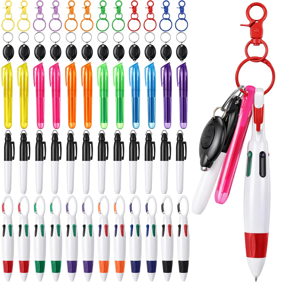 Chinco 60 Pcs Christmas Nurse Gift Set Badge Accessories,Bright Color