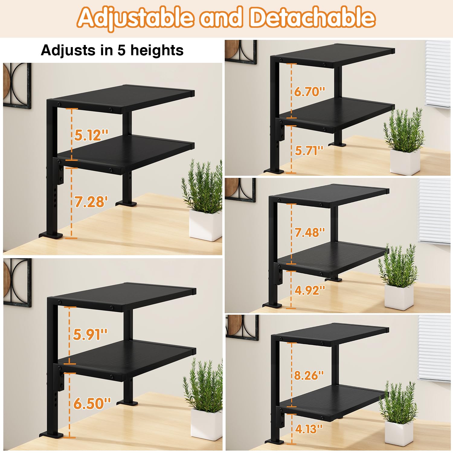 IBUYKE Clamp on Desk Organizer Shelf,Desk Extender Shelves UTMZ007B