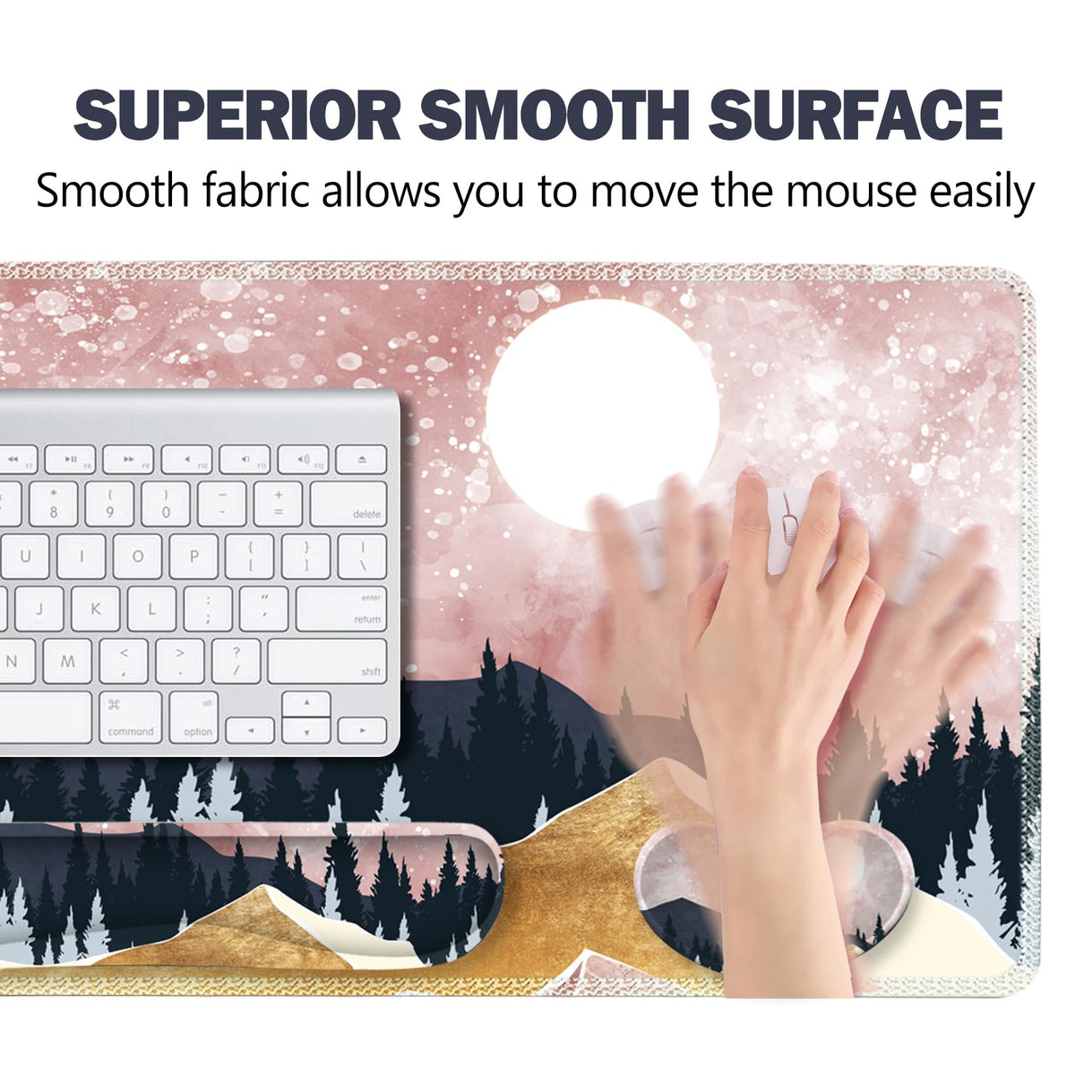 ARTSO Extended Gaming Mouse Pad Set, Keyboard Wrist Rest Support Pad + Wrist Cushion + XXL Large