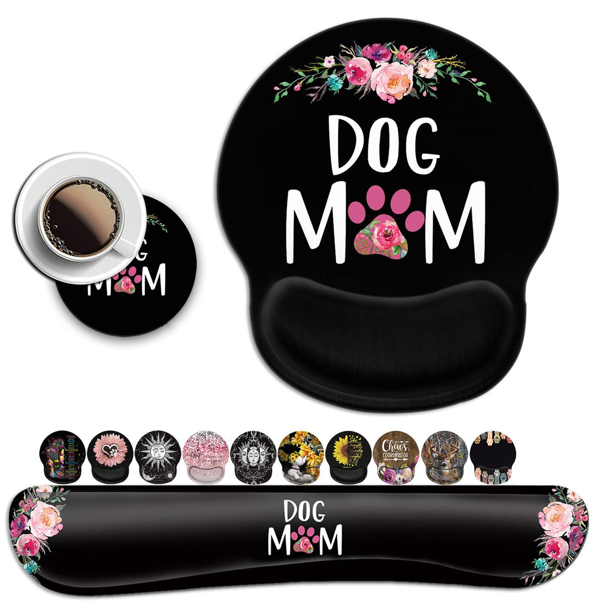 Mouse Pad with Gel Wrist Rest Support,Ergonomic Soft Keyboard Wrist Rest to Relieve Wrist Fatigue