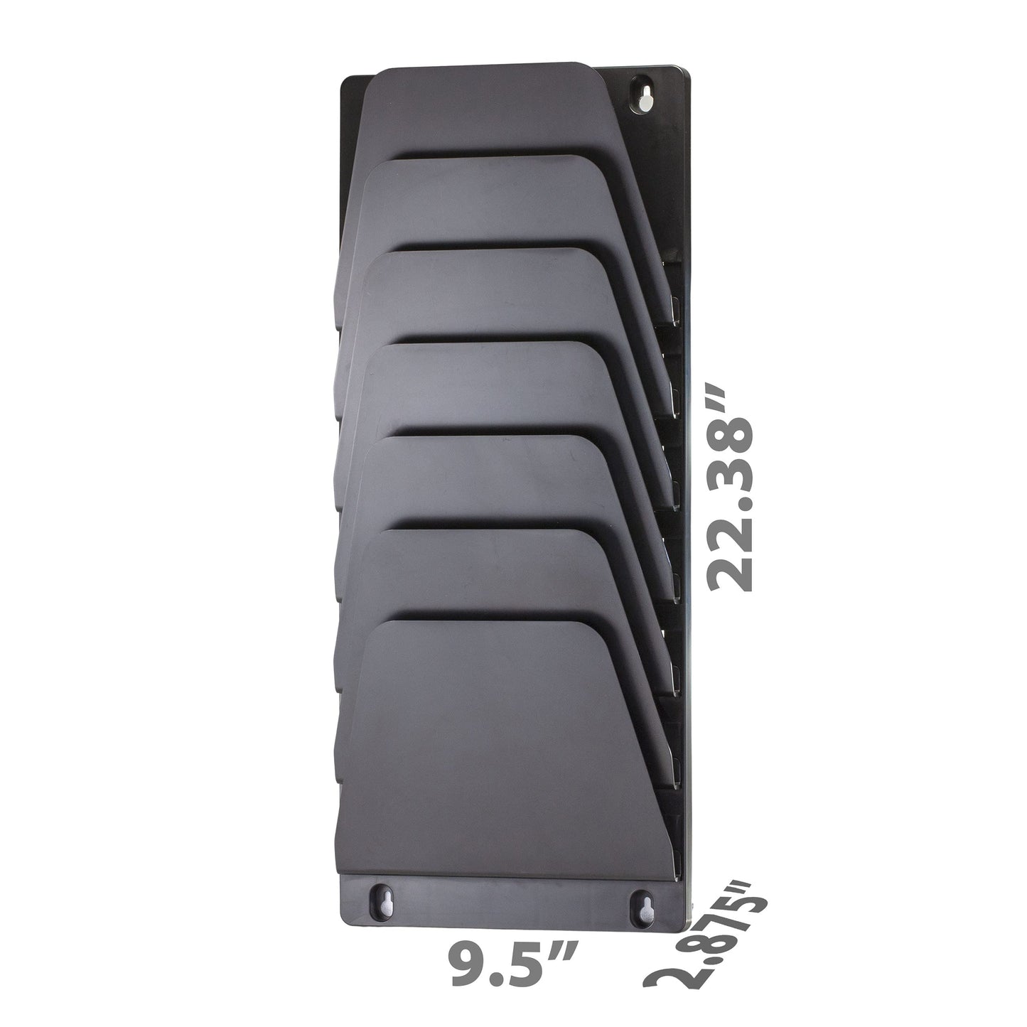 Officemate Wall File Holder, Letter/Legal, 7 Pockets, Black (21505)