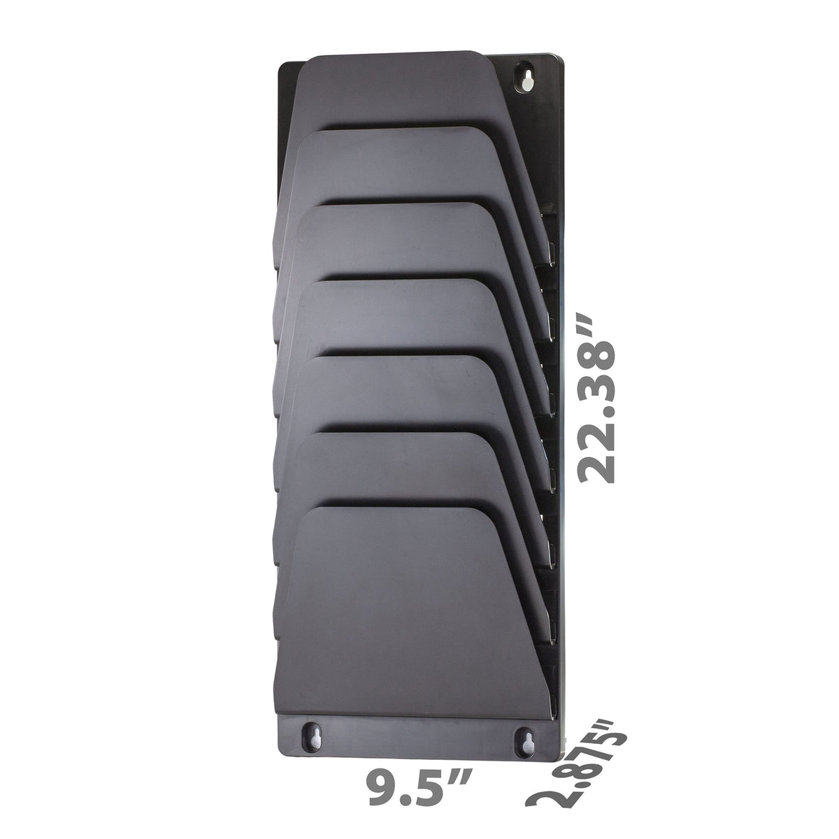 Officemate Wall File Holder, Letter/Legal, 7 Pockets, Black (21505)