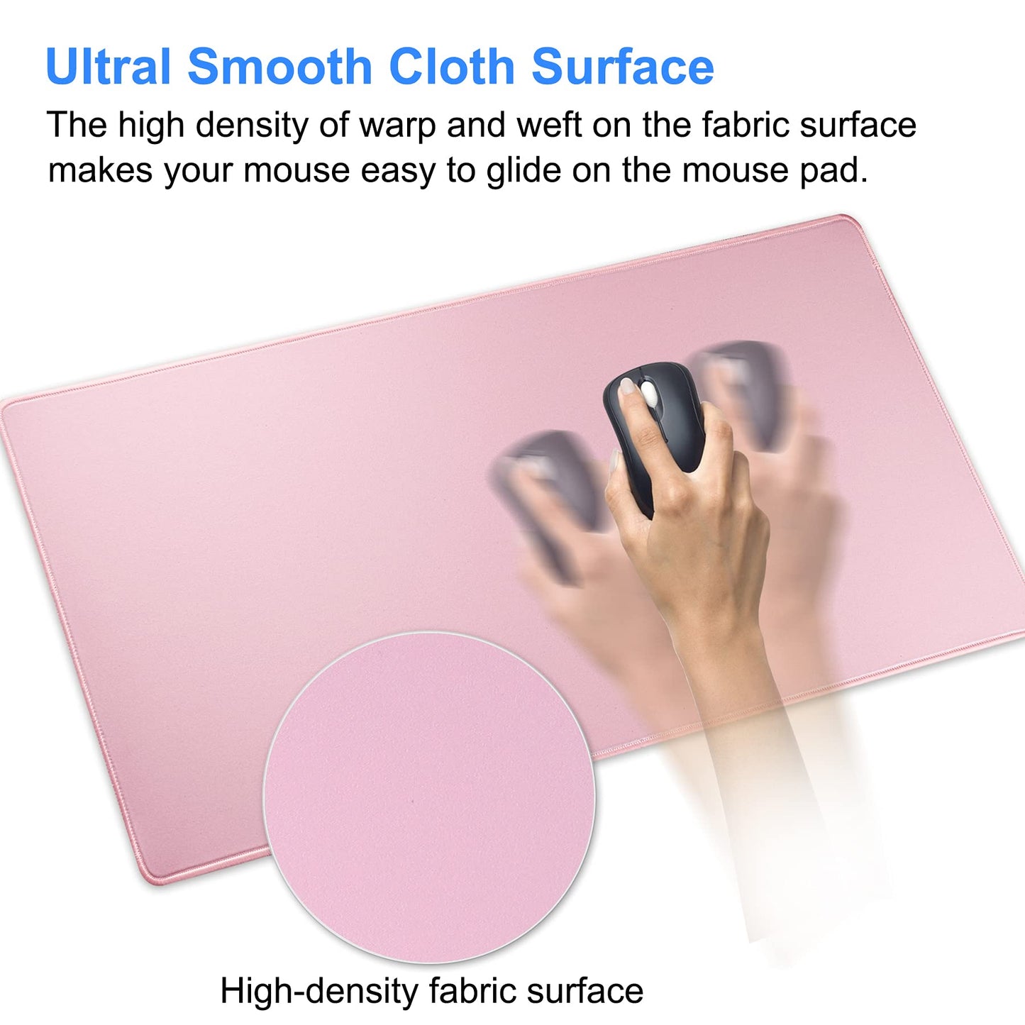 Jahosin Extended XXL Gaming Mouse Pad, Non-Slip Rubber Base, Smooth Surface Waterproof Computer