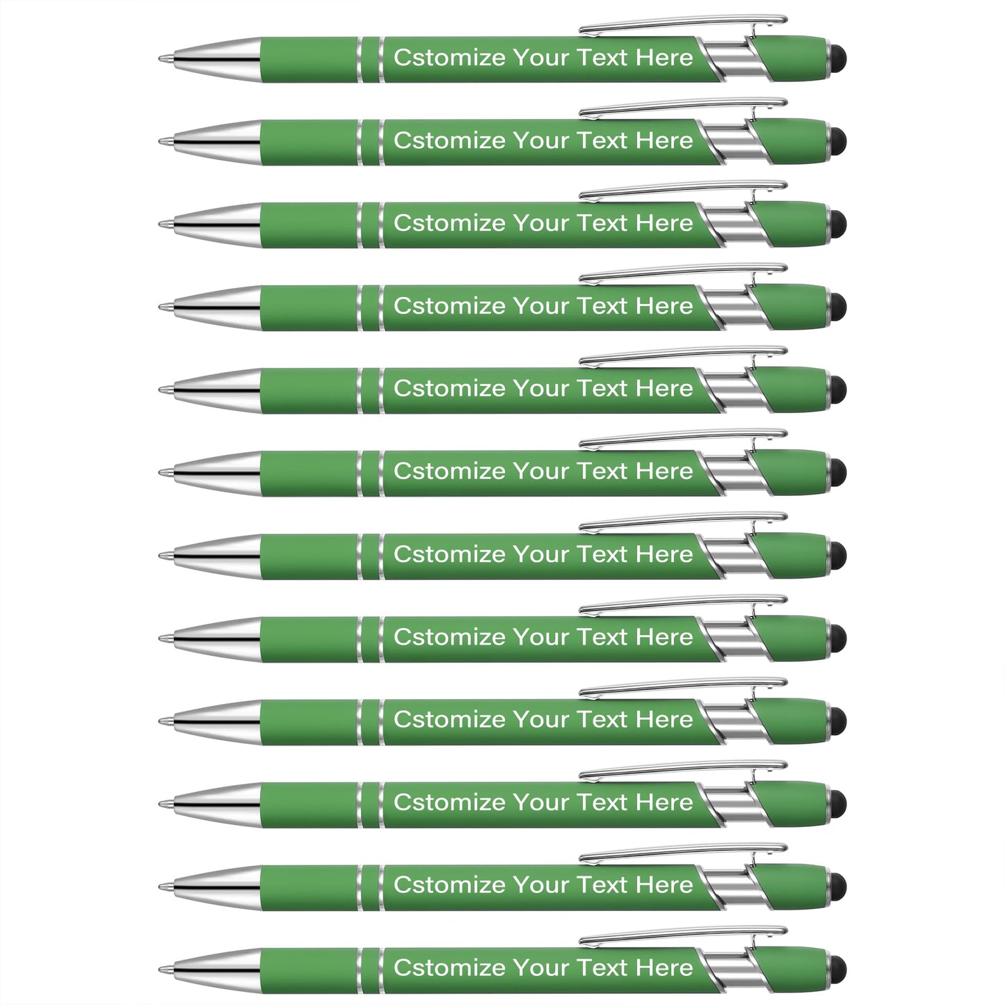 Kingluu 36 Pcs Personalized Ballpoint Pens with Stylus,Smooth Writing,Black Ink Custom Pens with