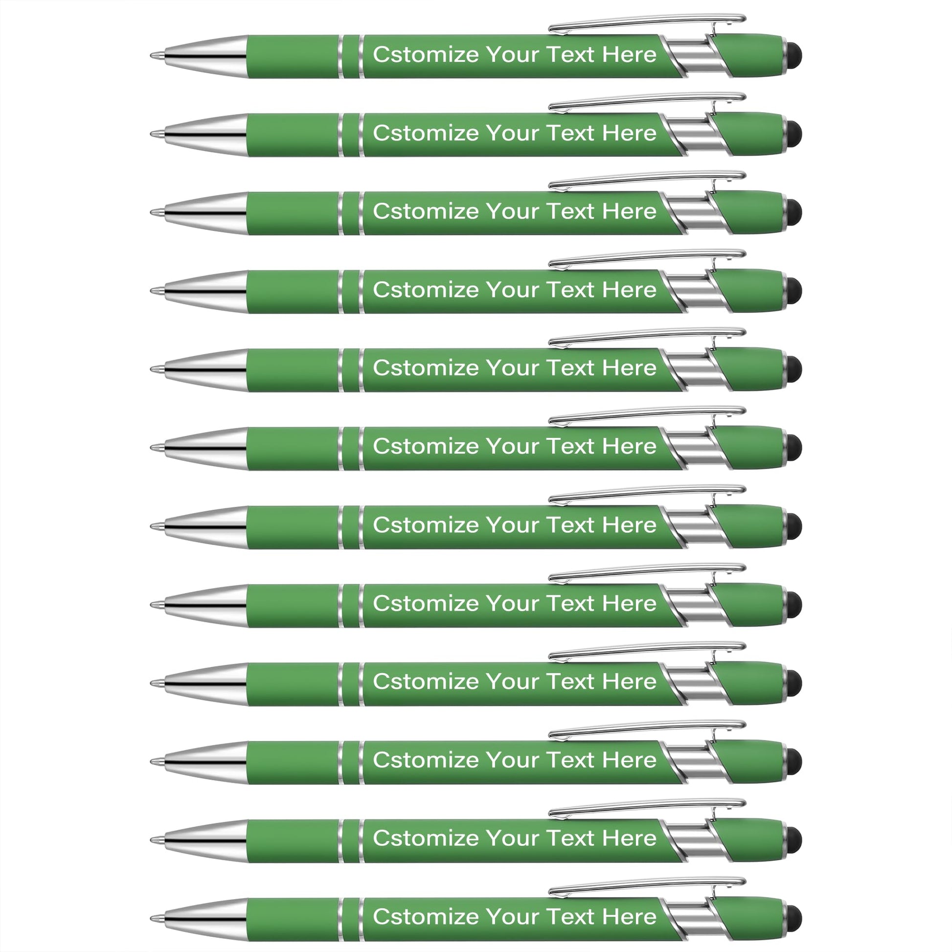 Kingluu 36 Pcs Personalized Ballpoint Pens with Stylus,Smooth Writing,Black Ink Custom Pens with