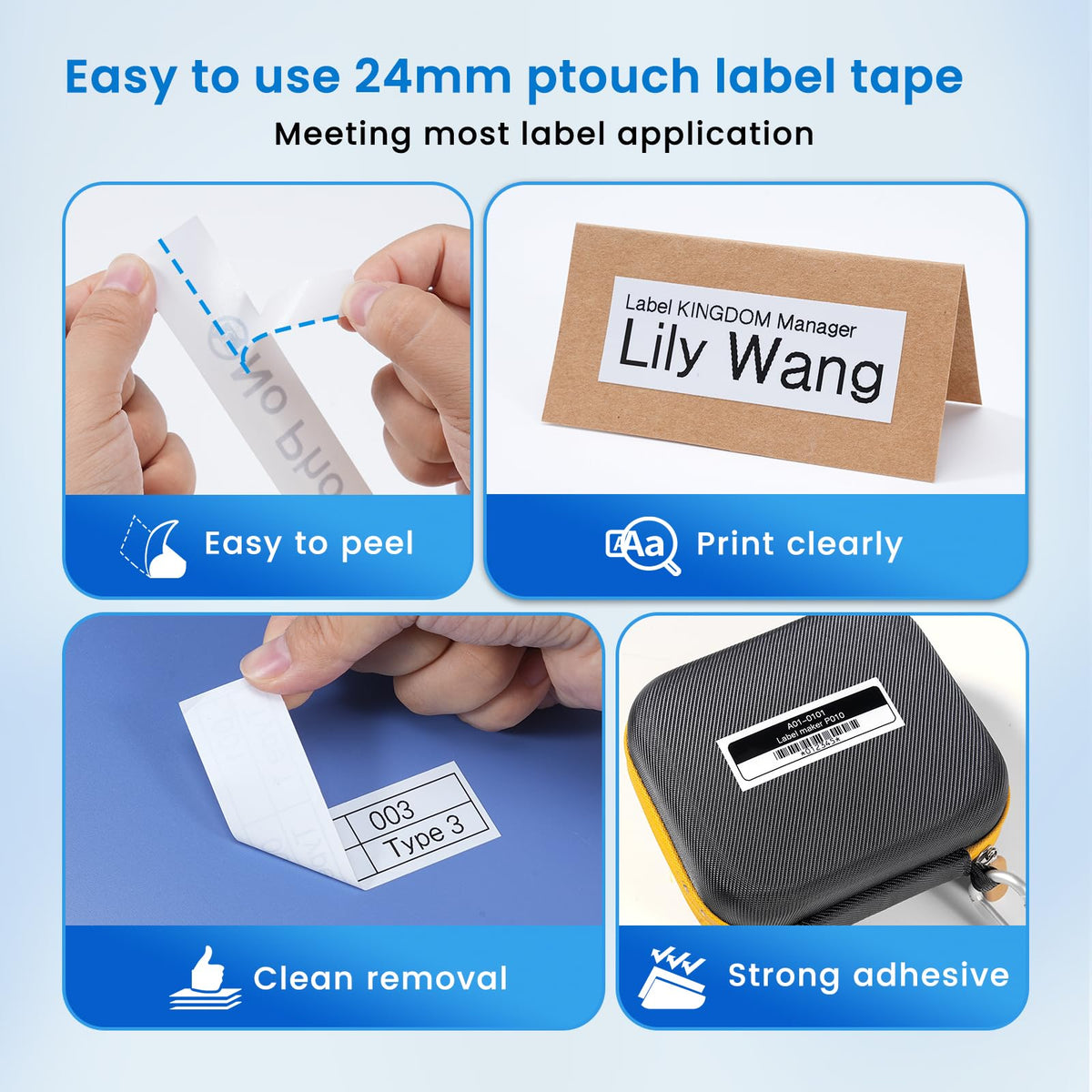 15Pack Compatible with Brother PTouch 24mm 0.94 TZe-251 Label Maker TZ Tape