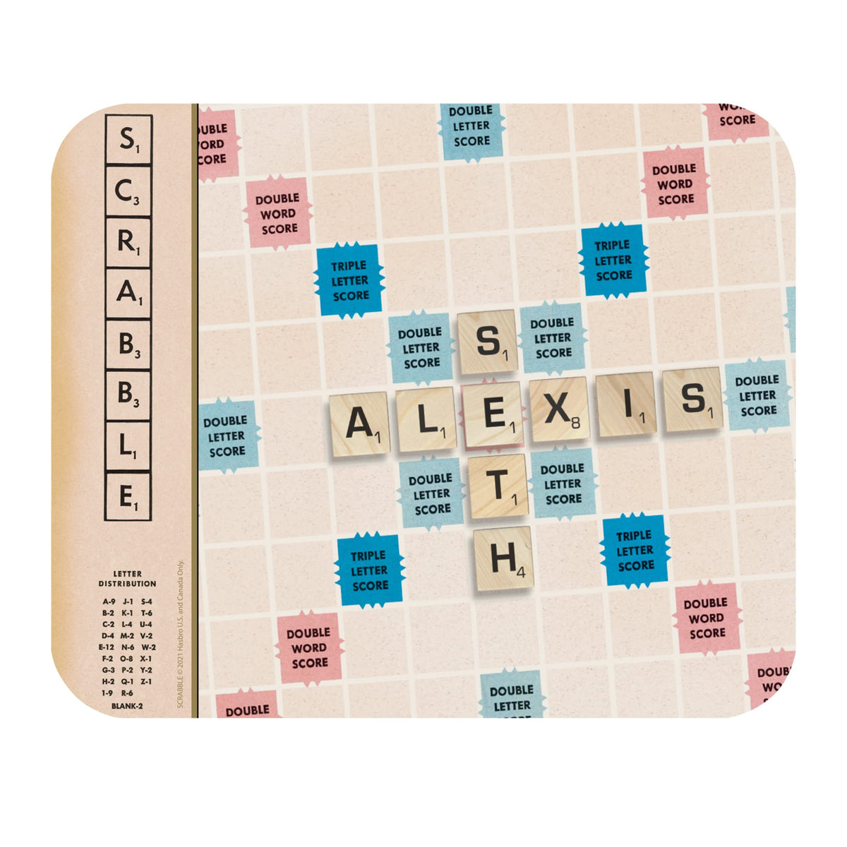 Let's Make Memories Personalized Scrabble Couple Mouse Pad- Computer Accessory- for Office or Home