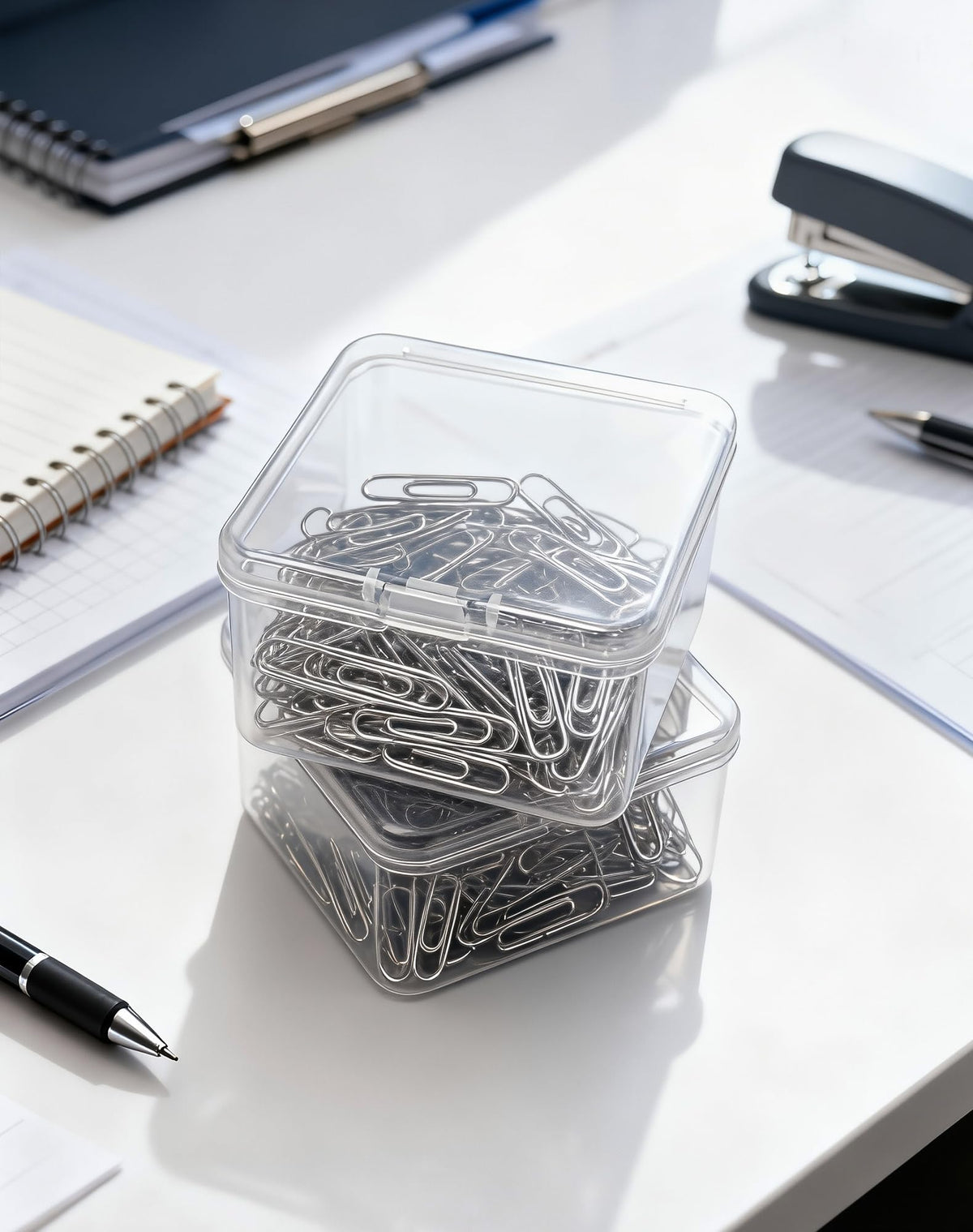 LJY 60 Clear Square Plastic Boxes, 2.5 x 2.5 x 1.4 in for Coins