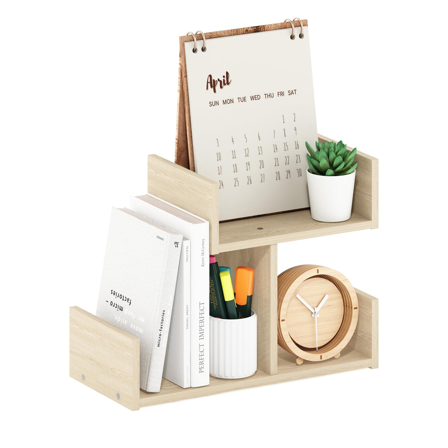 Furinno HERMITE Desk File Folder Organizers, 3-Shelf Desktop Office Organization Racks, Desk Top