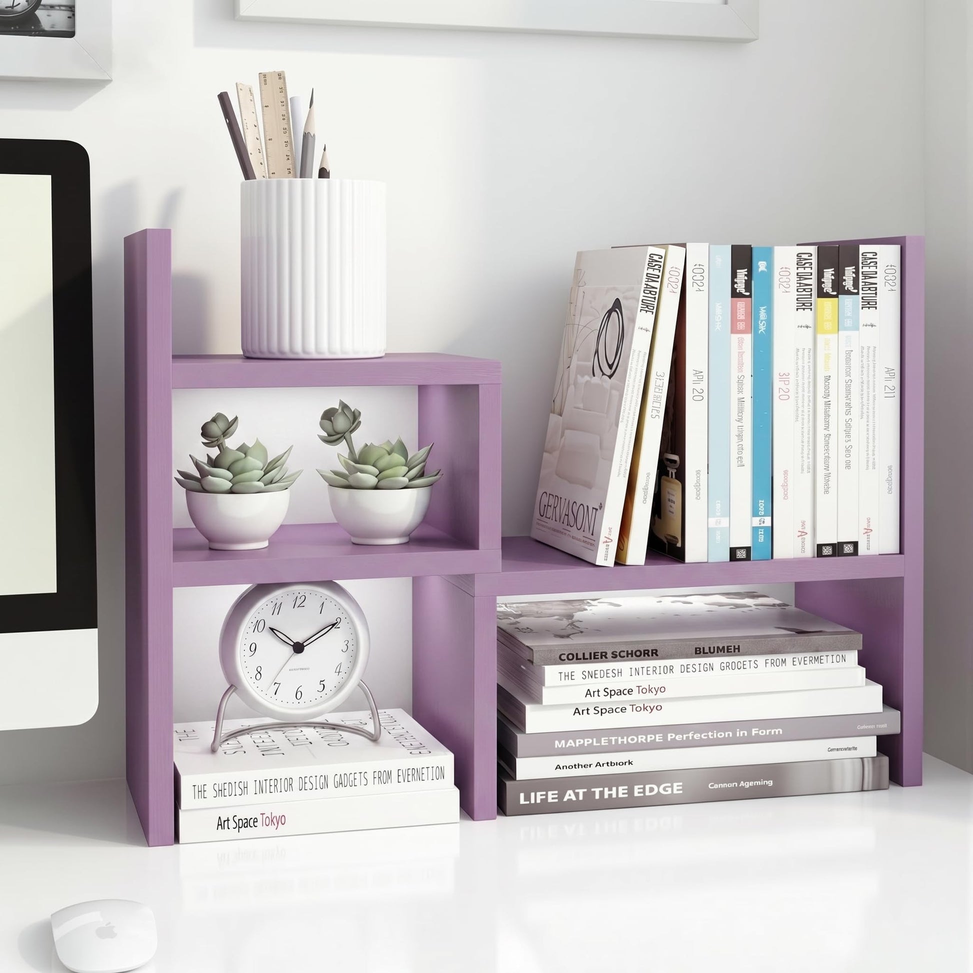 Jerry & Maggie Desktop Organizer Office Storage Rack Adjustable Wood Display Shelf Birthday Gifts