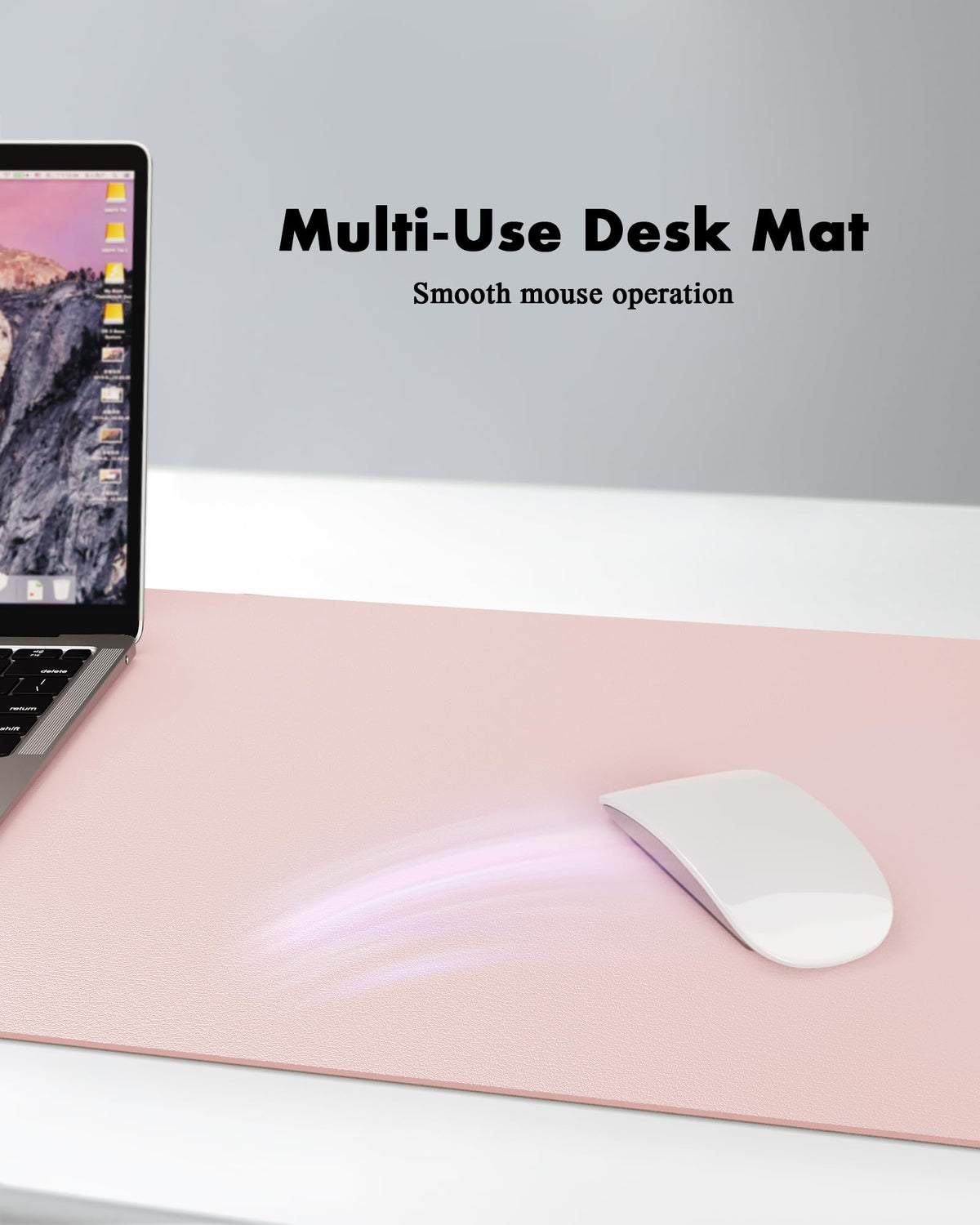 YSAGi Double-Sided Desk Pad, 35.4"x17"Leather Desk Mat, Eco Cork Desk Pad Protector,Large Mouse