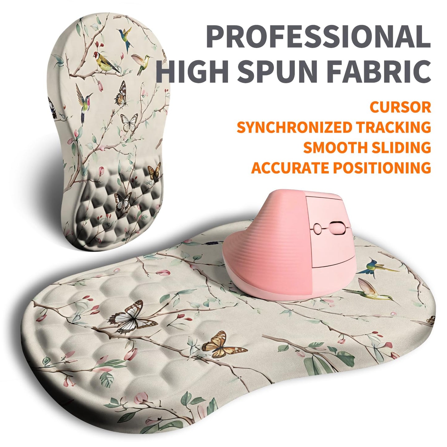 Armanza Ergonomic Joint Wrist Support Mouse Pad with Memory Foam Cushion Massage Bump, Carpal