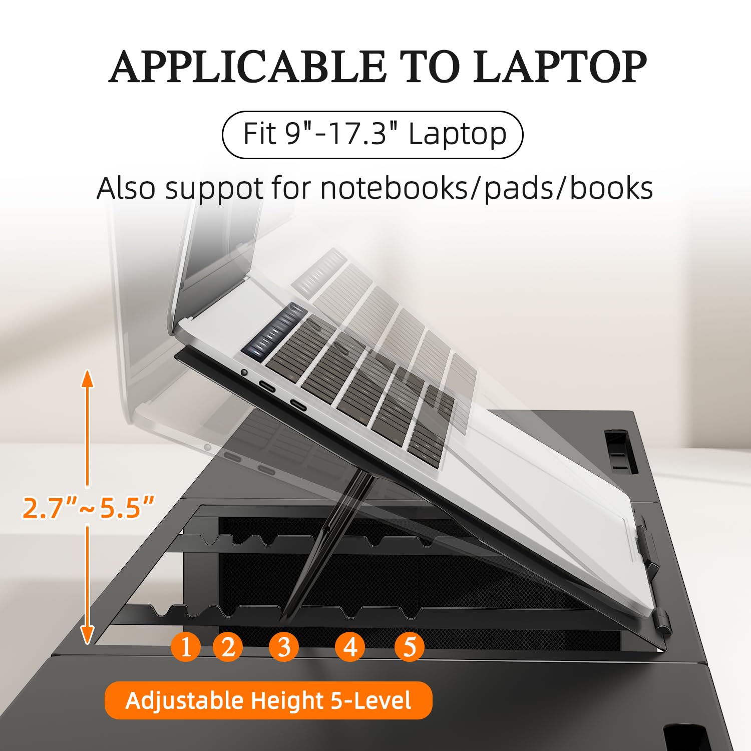 WESTREE Monitor Stand Riser with Adjustable Laptop Stand Riser, Steel Frame Dual Monitor Stand with