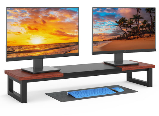 YAOHUOO Dual Monitor Stand Riser, 39Inch Large Monitor Stands for 2 Monitors, Computer Monitor