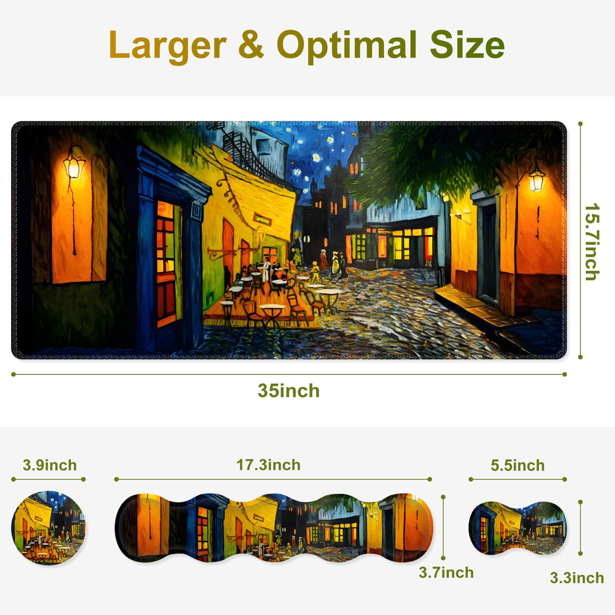 NXZGO Desk Mat Gaming Mouse Pad, Cute Desk Matt Keyboard Wrist Rest for Desktop, Anti-Slip Mousepad
